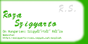 roza szigyarto business card